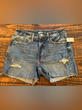 Old Navy Distressed Frayed Hem Denim Shorts - Blue